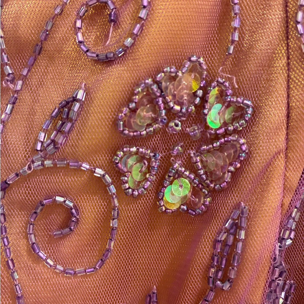 Caché Y2K Vintage Beaded Sequins Mermaid Strapless Gown, XXS - Picture 6 of 12